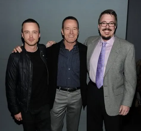 Bryan Cranston, Aaron Paul, and Vince Gilligan conference call
