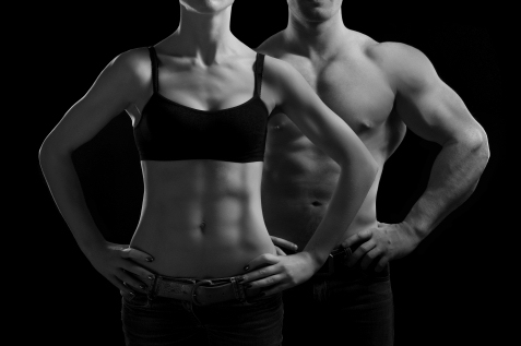 couple with tight abs